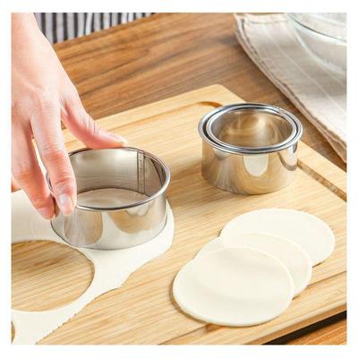 Ensemble de moules circulaires et presse à main en acier inoxydable, parfait pour les biscuits, les boulettes et plus encore, outils de cuisson essentiels, 3 pièces/ensemble