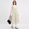 Ledin Preppy Style Rivet Pocket Pinafore Long Dress