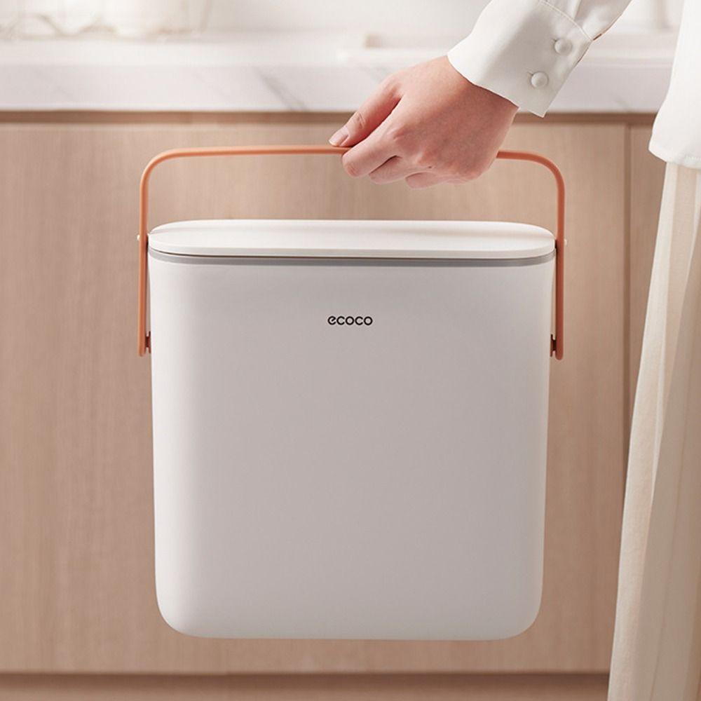 With Lid Hanging Trash Bin Waterproof Kitchen Compost Bin  for Kitchen Living Room
