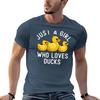 Duck Lover Just A Girl Who Loves Ducks Cute Duck Gifts For Unisex Girls Tshirt Festival Short Sleeve Tshirt