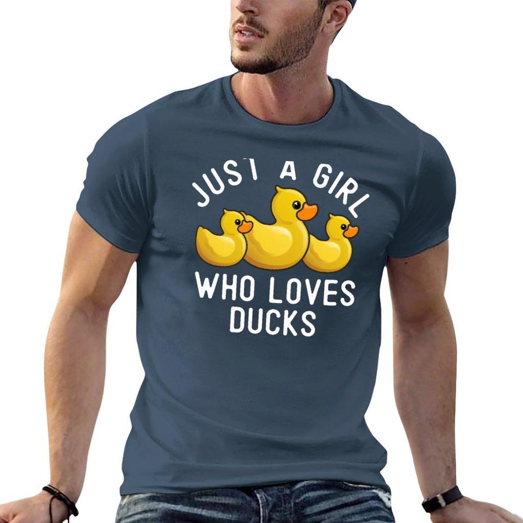 Duck Lover Just A Girl Who Loves Ducks Cute Duck Gifts For Unisex Girls Tshirt Festival Short Sleeve Tshirt