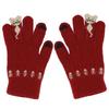 Touch Screen Christmas Red Finger Separated Gloves for Girls In Winter  Cute Korean Version Thickened Plush for Cycling Warm Winter Trend