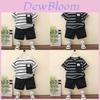 Stylish Boys Summer Outfit Set With Trendy Short Sleeve T-shirt And Comfortable Shorts For Kids Aged 3 To 8 Years