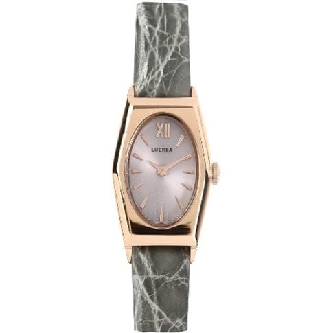 LCREA Women's Vintage Solar Watch Crocodile Leather LC2003-PGCSA