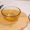 ZISIZ Amber Glass Rice Bowl Set