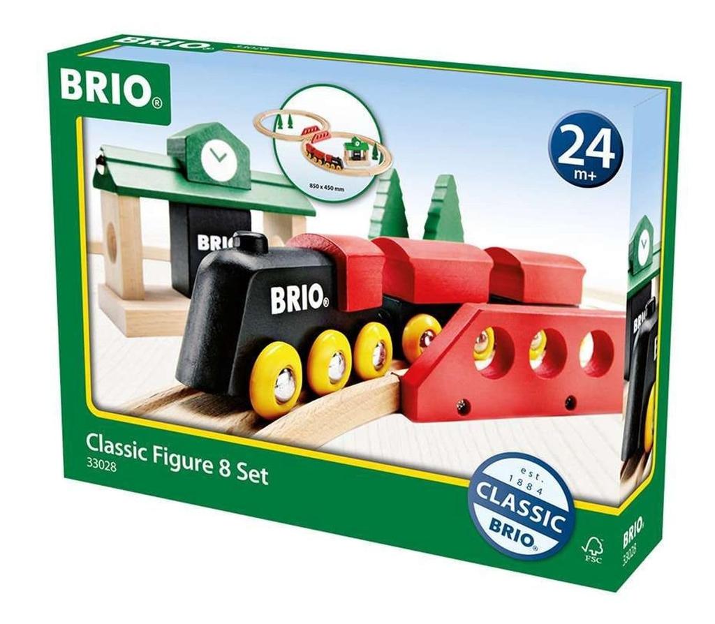 BRIO Classic Rail Figure 8 Set 22 Ages 2 and Up Toy Wooden 33028 [Total Pieces] (Train Rail)