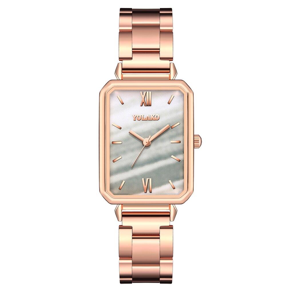 gold rectangle watch womens