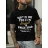 Large Men's Cotton Short Sleeved Summer English Letter Printed Top T-Shirts Men’s