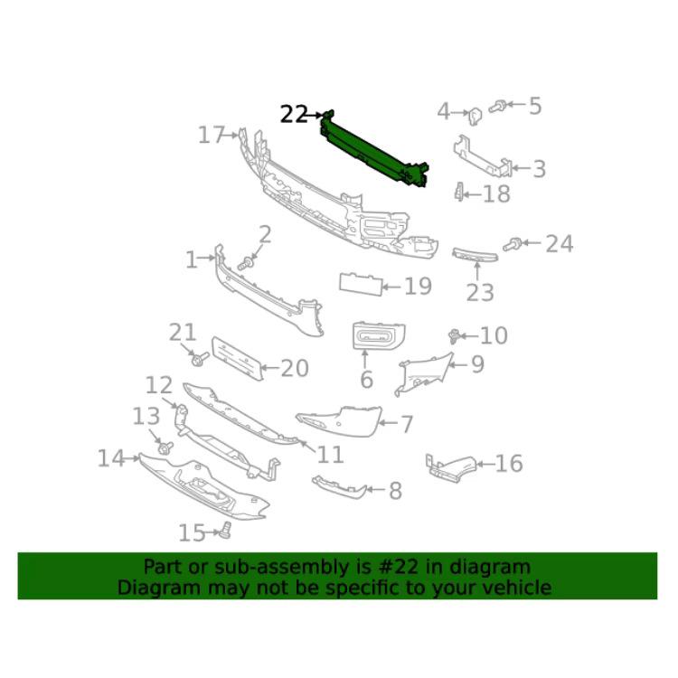 LR132640: Land Rover Defender Front Bumper Center Bracket