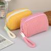 Sweet And Girly Candy Color Plush Large Capacity Makeup Bag, Toiletry Bag, Travel Portable Handbag Plush Makeup Bag