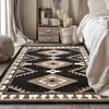 Western Aztec Rug Area Rug for Living Room Southwestern Farmhouse Machine Washable Low Pile Soft Large Carpet for Dining Room