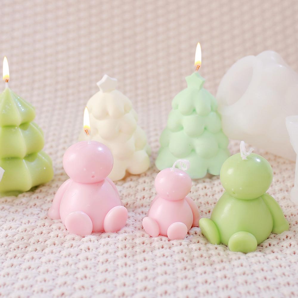 3D Christmas Snowman Candle Silicone Mold for DIY Tree Ornaments