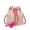 Women Fashion Solid Color High Capacity Weave Tassels Shoulder