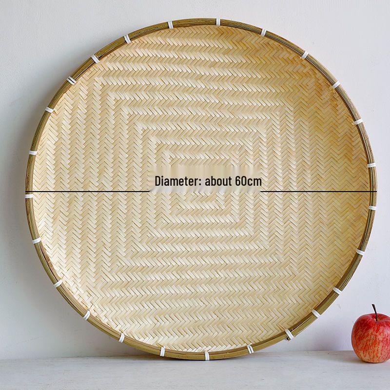Большая бамбуковая корзина для сушки овощей с сеткой – Очень большой плетеный поднос