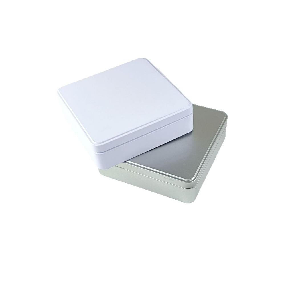 Large Iron Tea Tin Box - Rectangular Metal Storage for Small Packaging