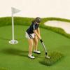 1:64er Maßstab Handbemalte Harz Sammlerfiguren Realistisches Golfer Figur Modell für Miniatur Szenen Dioramen Requisiten