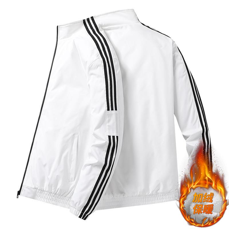 Three-striped jacket men's sports jacket casual windproof stand-up collar loose jacket versatile top