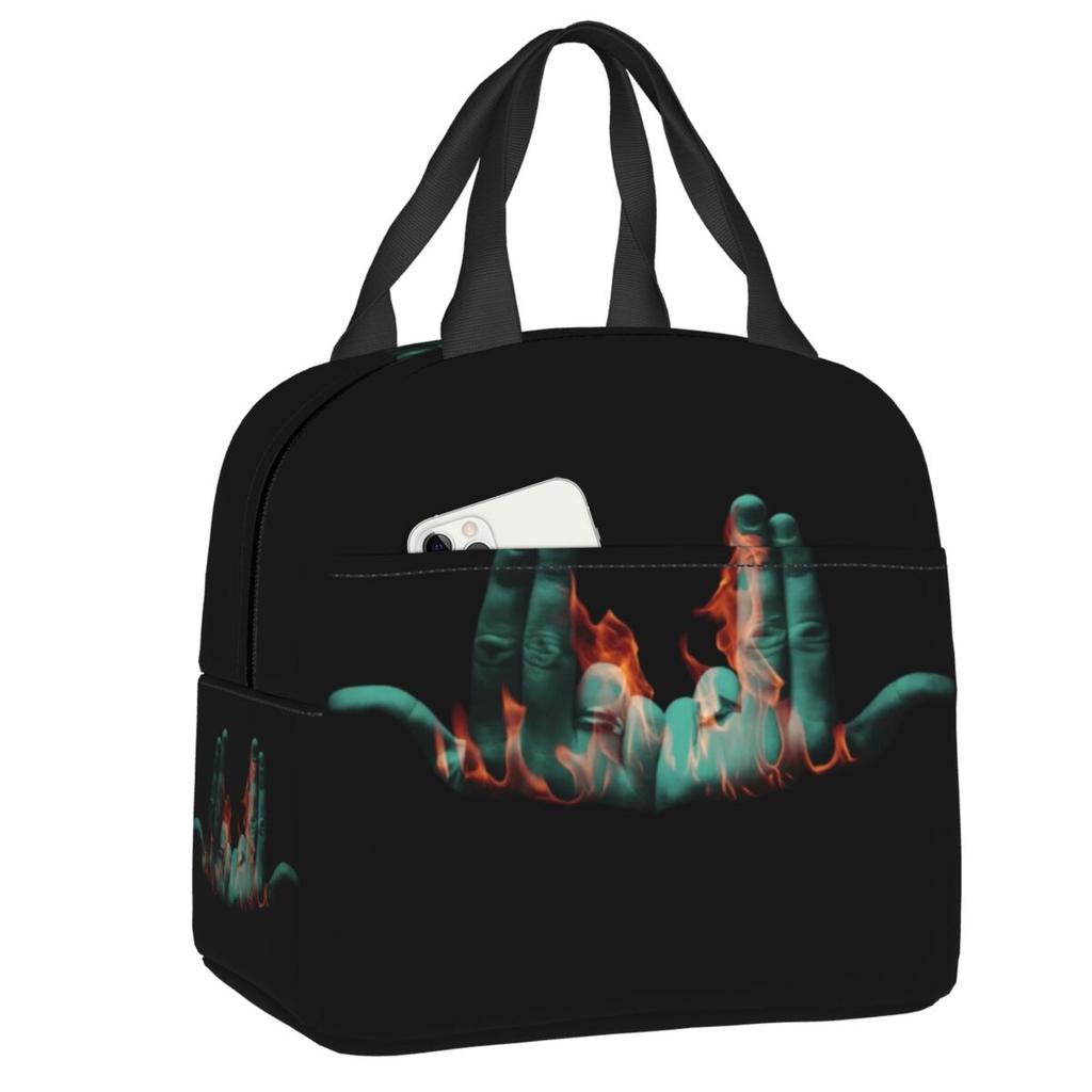 Custom Jul French Rapper Hip Hop Portable Lunch Boxes Women Waterproof Thermal Cooler Food Insulated Lunch Bag Office Work