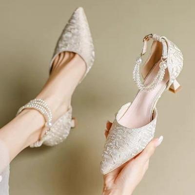 Women Walking Pointed Toe Pumps Shallow Elegant High Heels Shoes Women Luxury Slip On Designer Shoes Zapatos De Mujer