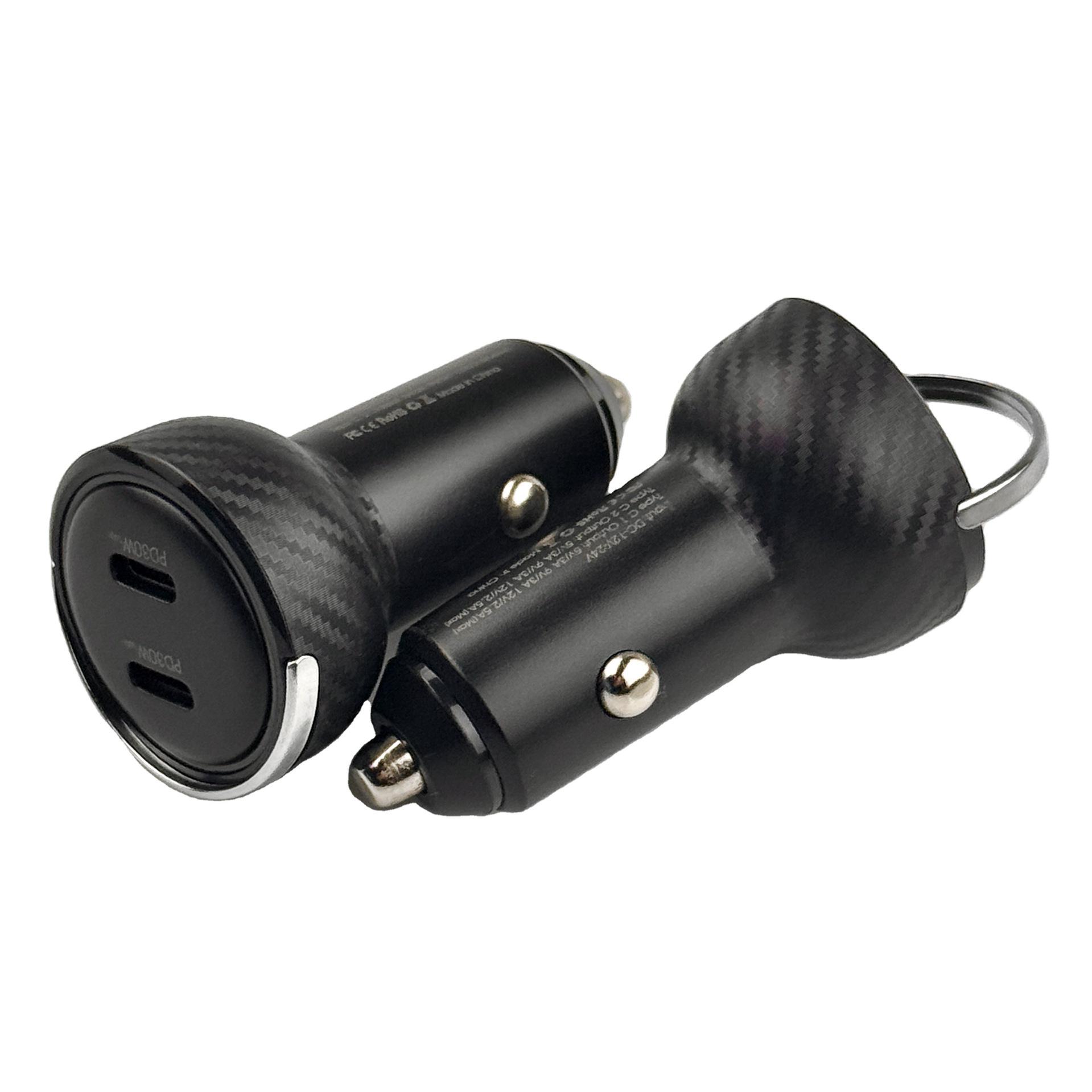 

60W Dual Car Charger for Apple, QC & PD 30W Super Fast Charge
