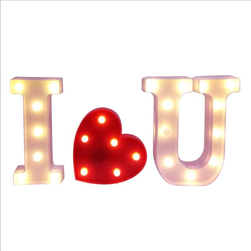 INS LED Alphabet & Number Lights for Weddings, Birthdays, and Proposals