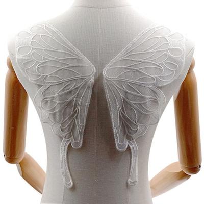 New Polyester Fabric Organza Butterfly Wings Patch Mesh DIY Decorative Butterfly Embroidered Appliques Butterfly Patch
