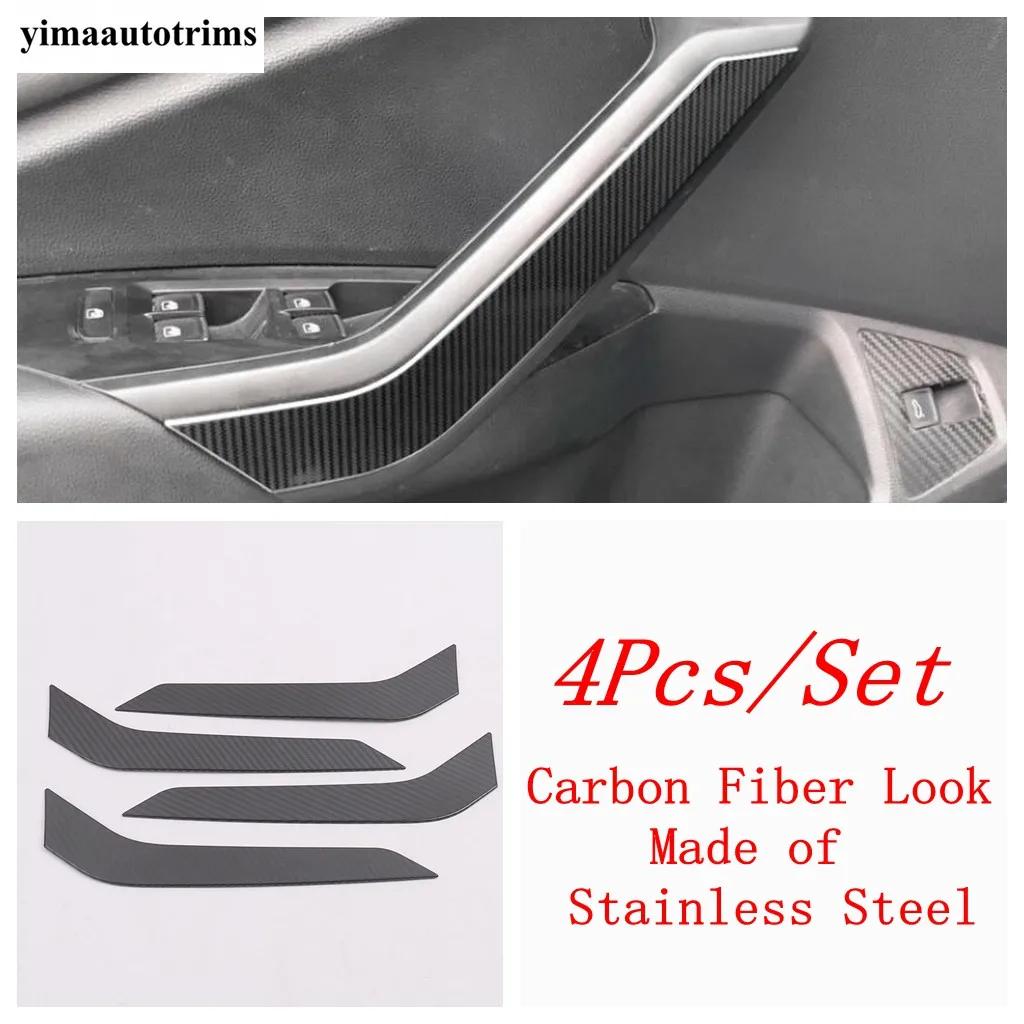 

Car Inner Door Armrest Handle Panel Strip Cover Trim For Volkswagen Jetta Mk7 - Stainless Steel Accessories Interior Carbon Fiber Look