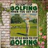 Vintage Golf Metal Poster, Wall Decor for Bar, Golfer Gift