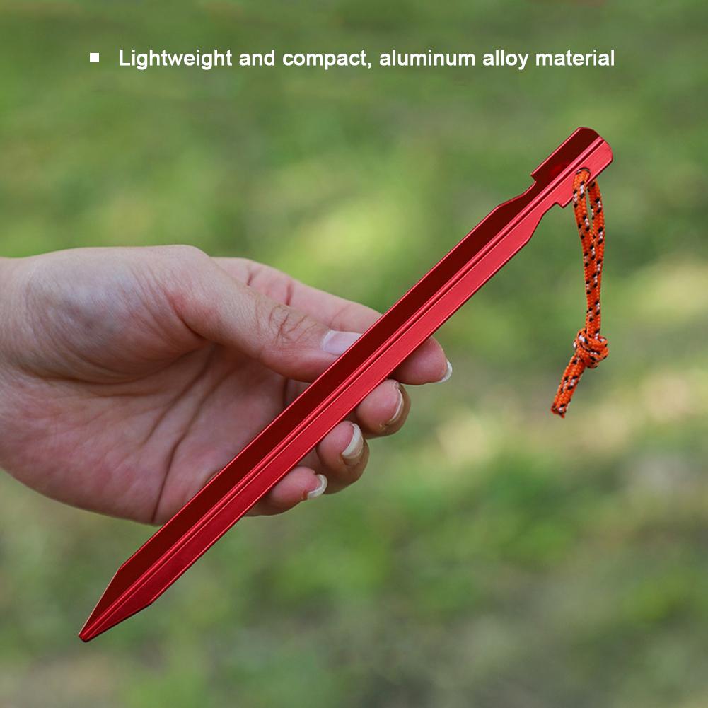 5/10 Stuks 18cm Aluminiumlegering Tentpennen Heavy Duty Reizen Buiten Kampeeraccessoires Tarp Ultralichte Nagels Grondpennen
