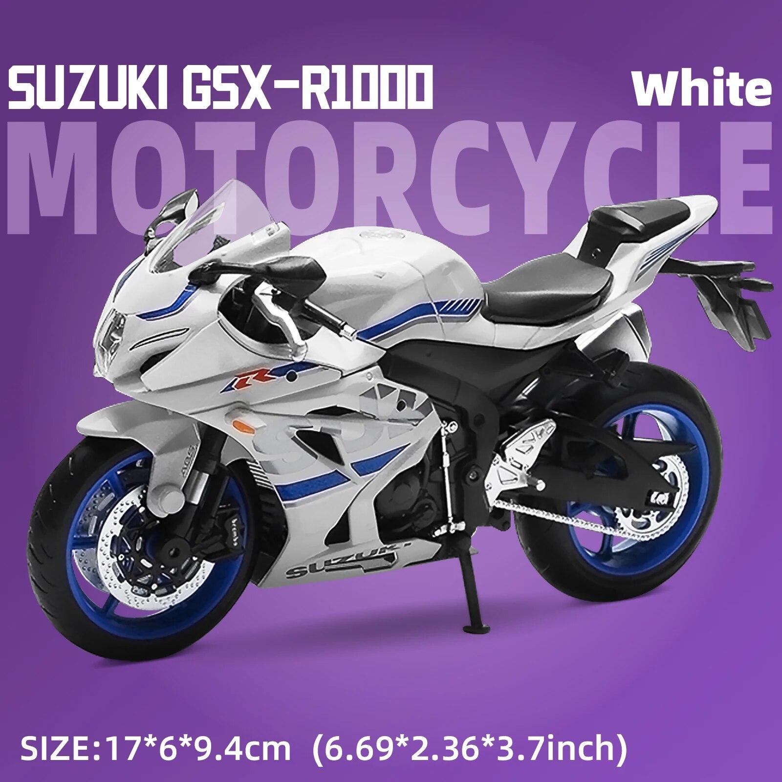 

1/12 Scale SUZUKI GSX1000 Diecast Motorcycle Model - Realistic Design, Ideal for Bike Enthusiasts, Perfect Gift for All Ages белый