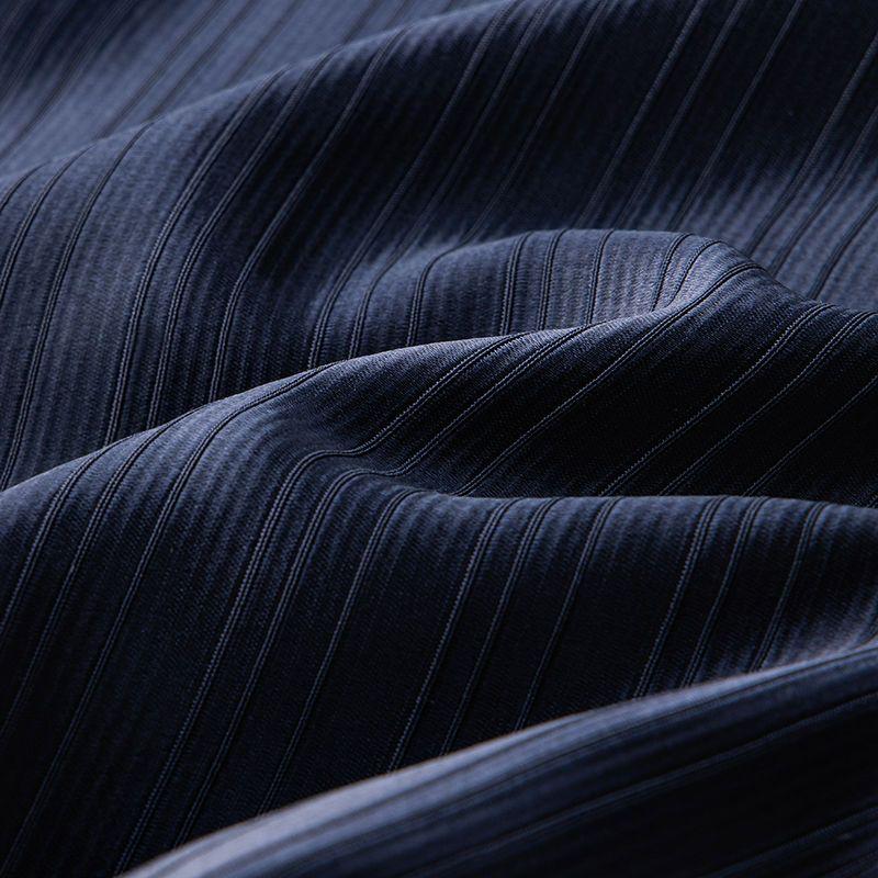 Calças casuais masculinas finas de triacetato respiráveis, plissadas, soltas e confortáveis, de verão, com pernas retas e largas