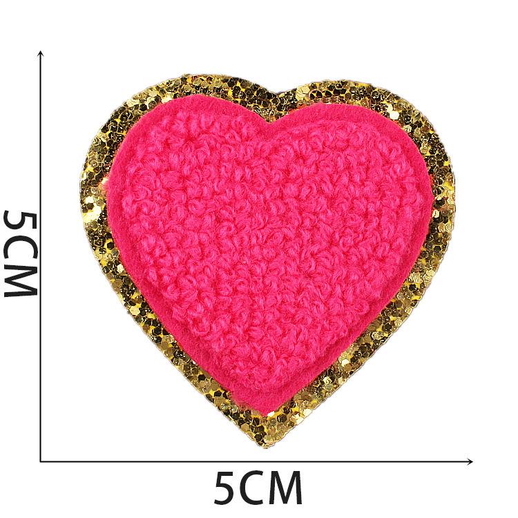 New Embroidery Cloth Sticker Rainbow Patch Sticker Love Smiley Face Computer Embroidery Chapter Boy Bag Decoration Towel Embroidery Shell