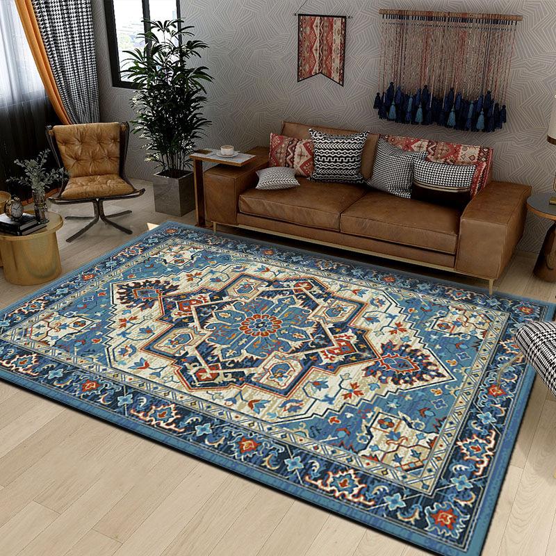 

Vintage Persian Ethnic Rug - Stain-Resistant & Non-Slip Living Room Sofa Mat / Bedside Rug for Bedroom Home Decor 80x120cm 31x47inch