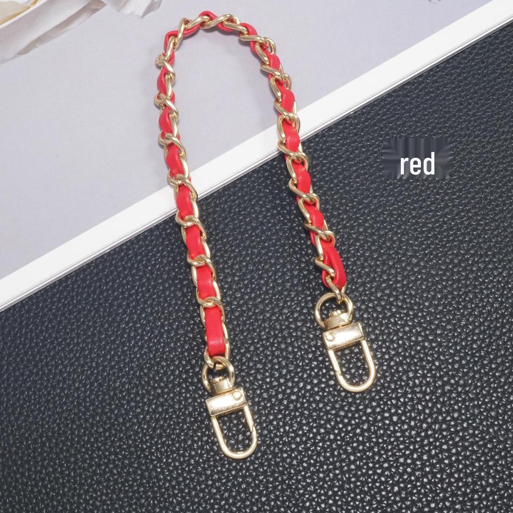 Summer Leather Crossbody Chain Strap for Backpacks and Bags - DIY Shoulder Strap & Metal Lanyard