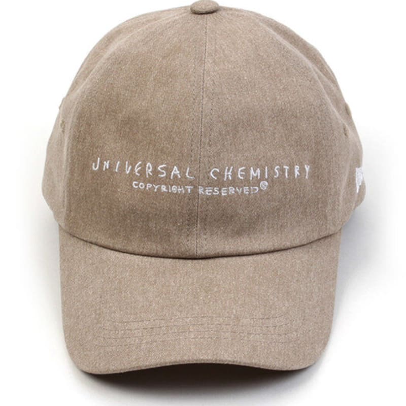 Universal chemistry Washing Beige Logo Low Ballcap Washing ball Cap