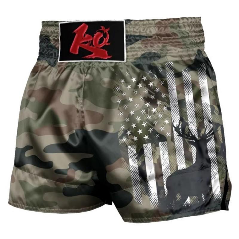 American Flag Camo Fight Shorts Mens Womens MMA Boxing Muay Thai Training