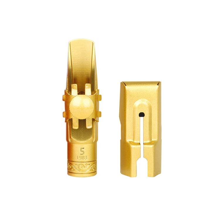 Brass Sax Mouthpieces 5C/6C/7C/8C/9C for Saxophone Professional & Beginner Metal Soprano Saxophone Mouthpiece with Caps