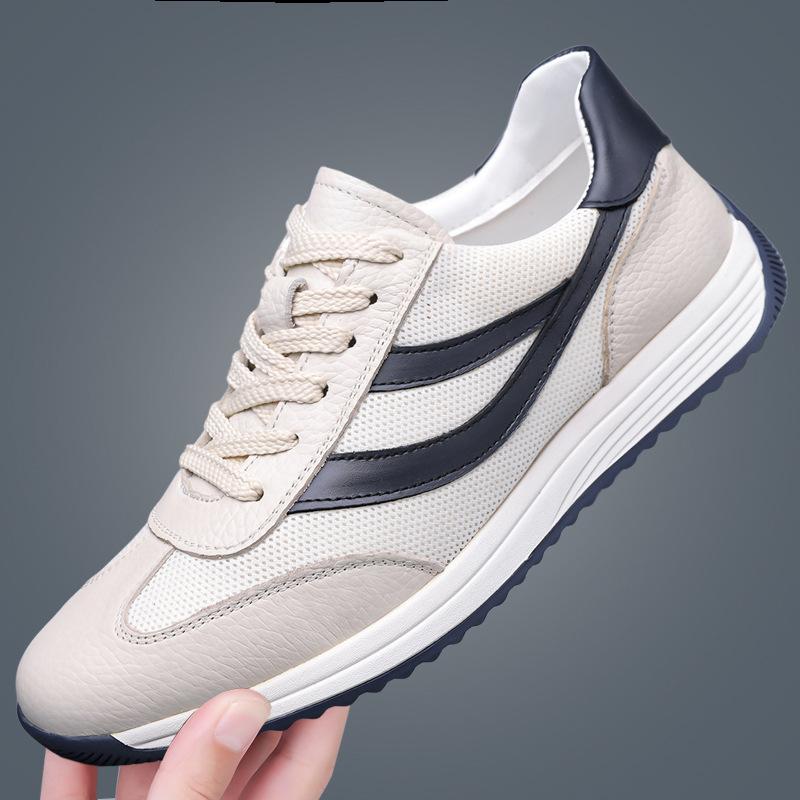 

Genuine leather men s shoes 2025 summer new Forrest Gump casual shoes Korean version trendy versatile first-layer cowhide sports shoes men 44