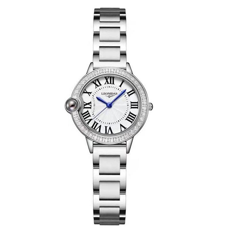

Женские часы Leonidas с инкрустацией бриллиантами, водонепроницаемые кварцевые часы