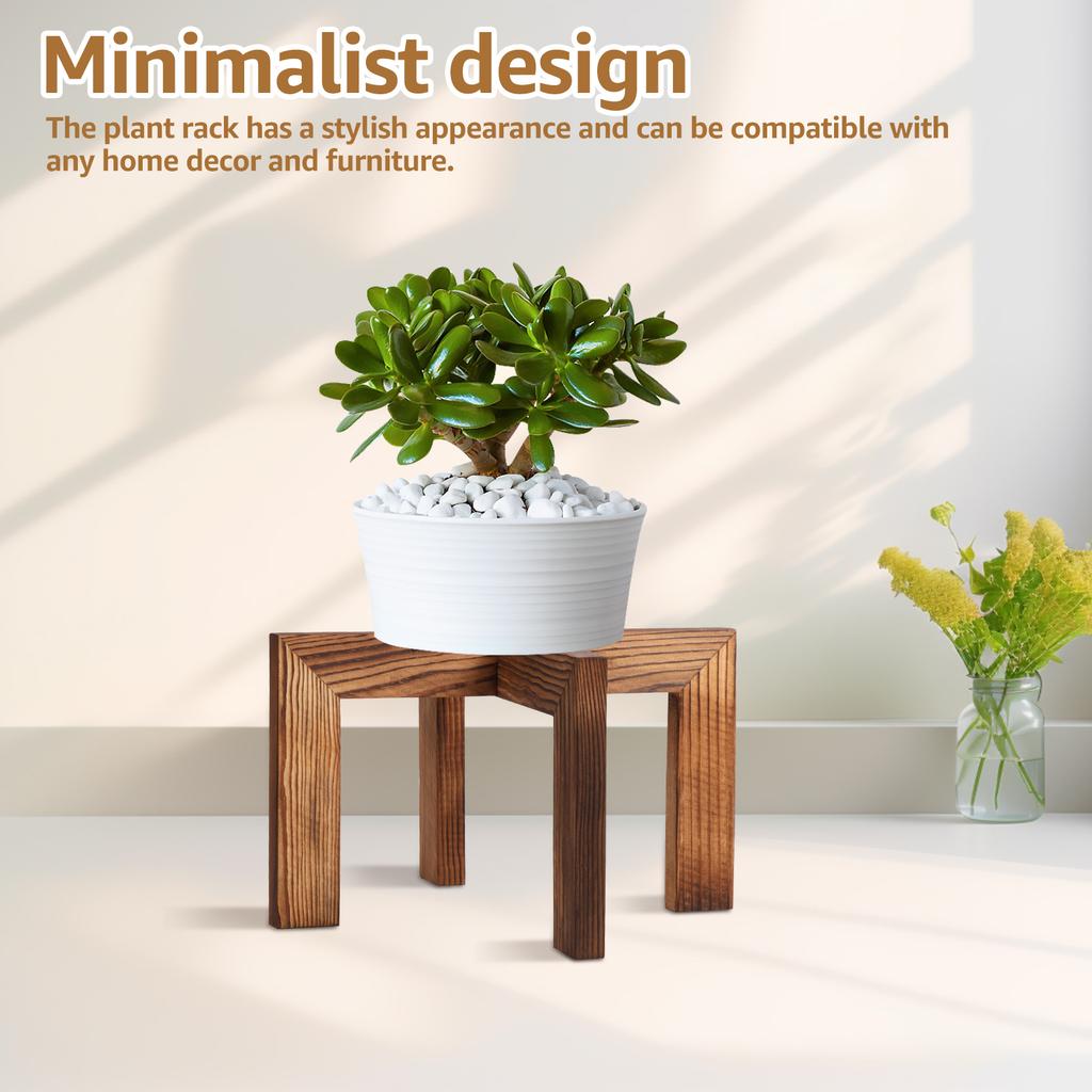 Wood Plant Stand Indoor Flower Pot Stand Simple Fashion Modern Plant Holder Sturdy Wood Home Decoration for Home Office Balcony