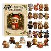 Niedliche Tier-Spielzeugsammlung 2026 Eule/Hundetage Weihnachten 24 Adventskalender Countdown mit Mini-Überraschungsgeschenk Figuren-Anhänger PVC Sammlerstück