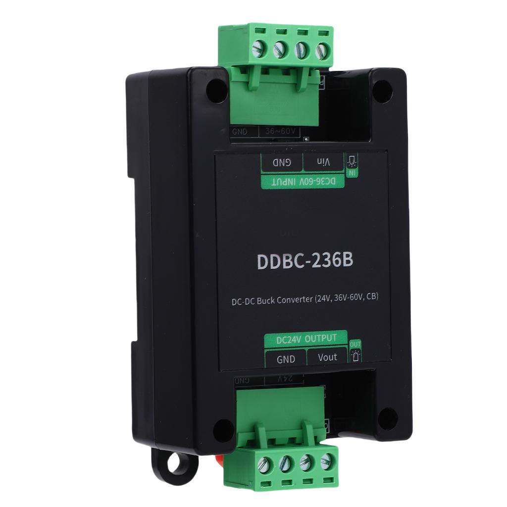 36 60V to 24V DC Power Converter Non Isolated Voltage Reducer Regulator Guide Rail Mount