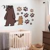 Versatile Wall Decor for Home Office Cute Bear Stickers Kids Room, PVC Waterproof Cartoon Animal Self Adhesive Bedroom Decals, Removable Art
