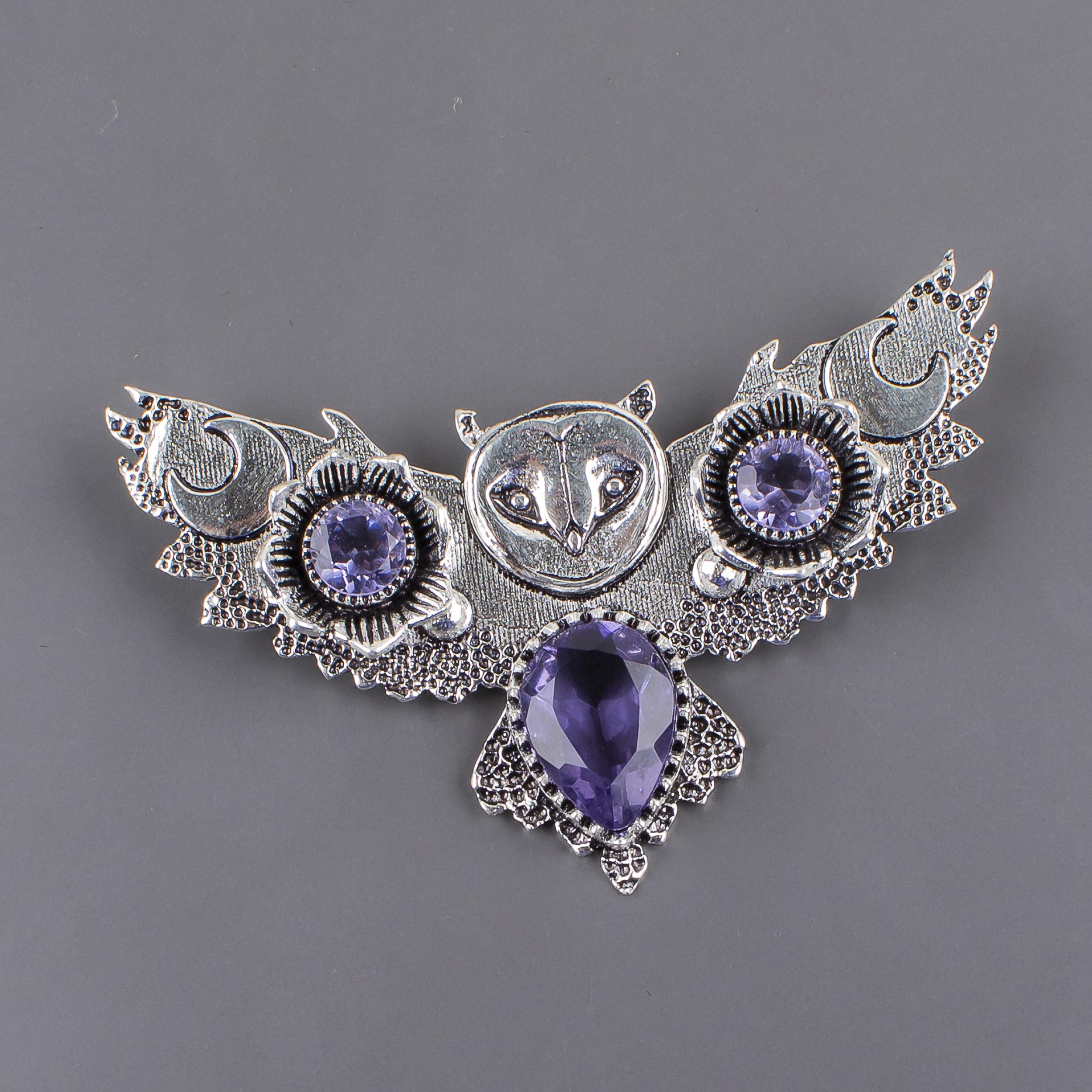 

Подвеска из иолита, серебро 925 пробы, женское колье, подарок для рожденных в сентябре, уникальное украшение из иолита JCP-8-7