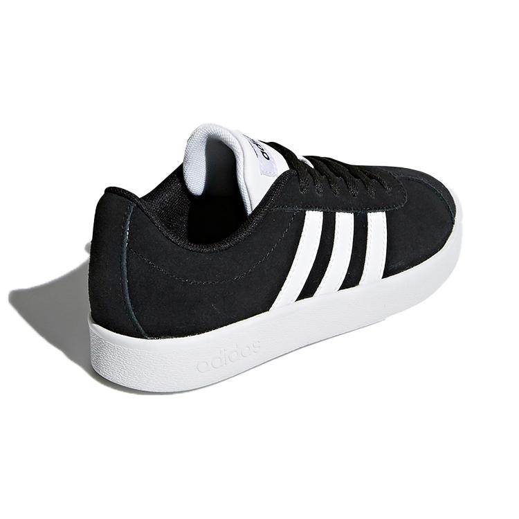 adidas Neo VL Court 2.0 K Low Top Skateboard Shoes Black White Kids' DB1827