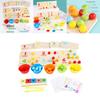 Wooden Multifunctional Arithmetic Clip Bead Learning Board Kid Puzzle Toy Set For Early Learning