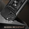 Shockproof Armor Case for iPhone 14 Pro Max Plus Windows Slide Camera Lens Protection Ring Stand Phone Cover for iPhone 14pro 14promax 14plus Cases