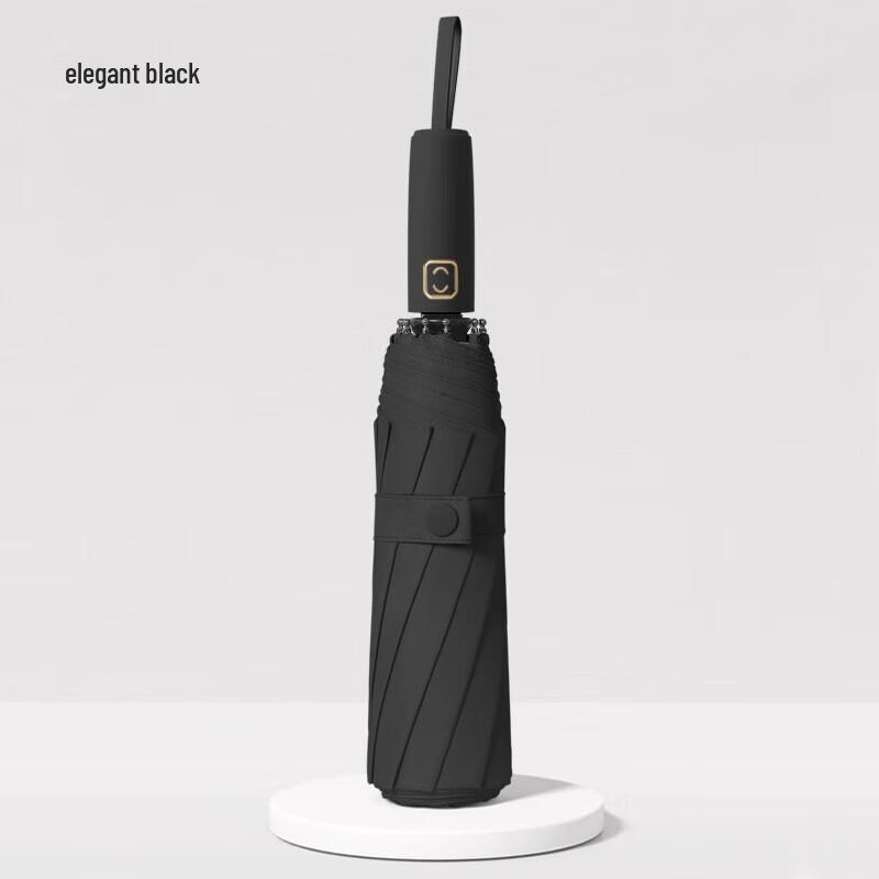 Meidu Elegant Black Fully Automatic Folding UV Umbrella