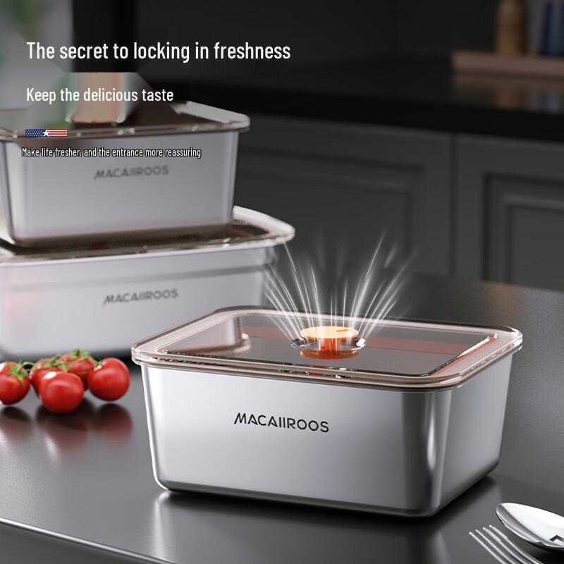MACAIIROOS 304 Stainless Steel Food Storage Container Set