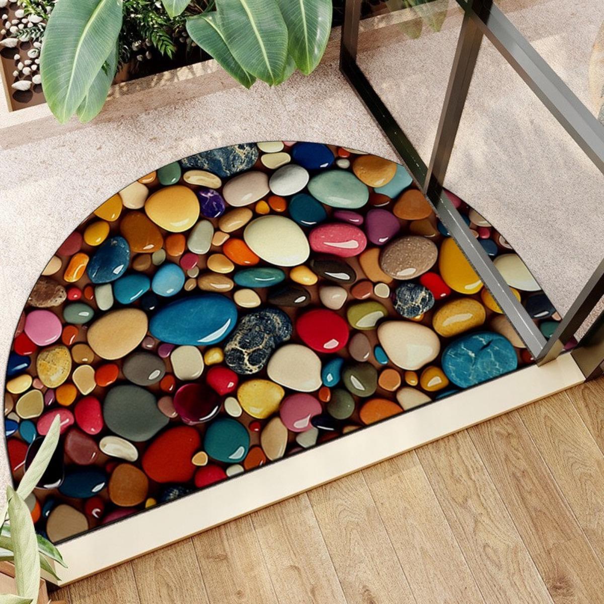 

HOMZY Retro Anti-slip Entrance Door Mat, Wear-resistant Entrance Hall Absorbent Carpet, Home Decoration 40X60CM